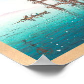 Sneeuw in Miyajima hanga winterlandschap Poster (Hoek)