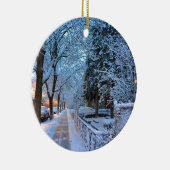 Sneeuw in Montreal Keramisch Ornament (Rechts)