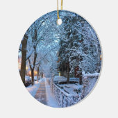 Sneeuw in Montreal Keramisch Ornament (Links)