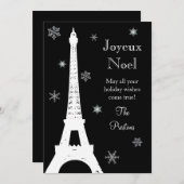 Sneeuw in Parijs Kerstkaart (Voorkant / Achterkant)