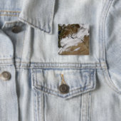 Sneeuw in Syrië Vierkante Button 5,1 Cm (In situ)