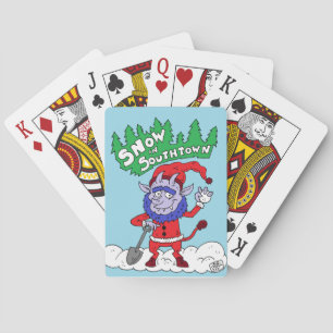 Sneeuw in Zuid-Zuid Krampus speelkaarten