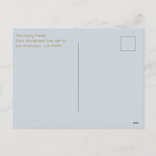 Sneeuw Kerstboom Vakantie Feestdagenkaart (Achterkant)