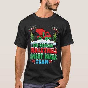 Sneeuw Kerstmis Cement Mixer Team Grappig Beton Mi T-shirt