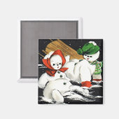 Sneeuw Kinder  magneet (Voorkant / Achterkant)