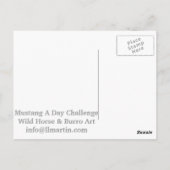 Sneeuw Label Wild Horse Post Card Briefkaart (Achterkant)