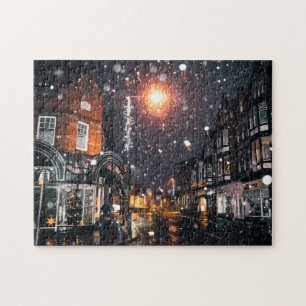 Sneeuw landschapsfoto stad Stad Landschap Resident Legpuzzel