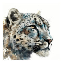 Sneeuw Leopard Art Print Modern Wallart