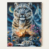 Sneeuw Leopard Castle Moon, Aurora borealis Planner (Achterkant)