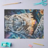 Sneeuw Leopard Castle Moon, Aurora borealis Tissuepapier (Craft)
