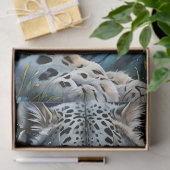 Sneeuw Leopard Castle Moon, Aurora borealis Tissuepapier (Geschenk)