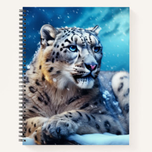 Sneeuw Leopard Dier Wilderness Wall Art Notitieboek
