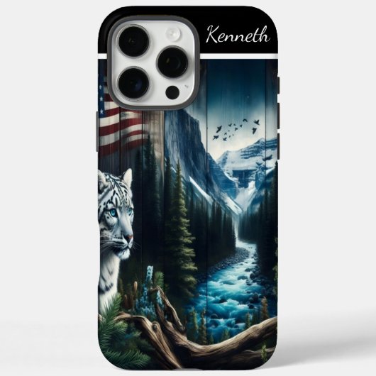 Sneeuw Leopard Dromen van Mountain Stream Case-Mate iPhone Case (Achterkant)