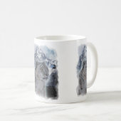 SNEEUW LEOPARD Endangered Species of Big Cat Koffiemok (Voorkant rechts)