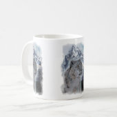 SNEEUW LEOPARD Endangered Species of Big Cat Koffiemok (Voorkant links)