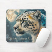 Sneeuw Leopard Moon Mousepad Muismat (Met muis)