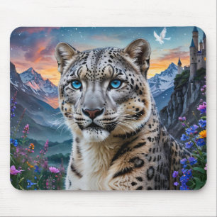 Sneeuw Leopard Mountain Valley Sunset Muismat