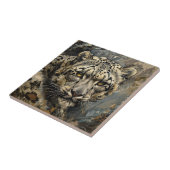 Sneeuw Leopard olieverfschilderij Tegeltje (Zijkant)