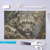 Sneeuw Leopard Schilderen Decoupage Tissuepapier (Craft)