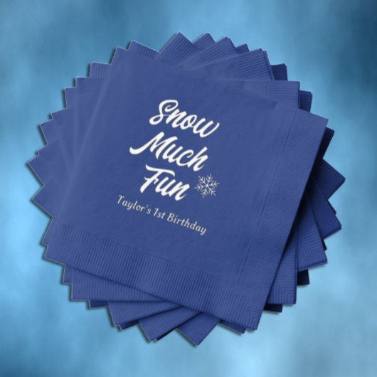 Sneeuw leuk om een 1e verjaardag te zijn folie servetten