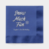 Sneeuw leuk om een 1e verjaardag te zijn folie servetten (Voorkant)