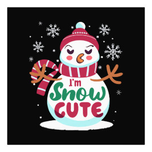 Sneeuw leuk! Omarm de wintercharme van Kerstmis Foto Afdruk