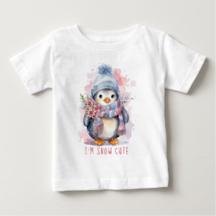 Sneeuw Lief Waterverf Winter Pinguïn