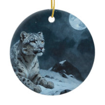 Sneeuw Luipaard & Volle Maan