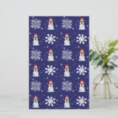 Sneeuw Man Briefpapier (Staand voorkant)