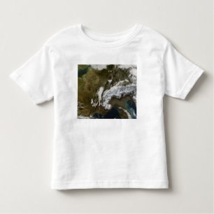 sneeuw, mist en lage wolken in western Europa Kinder Shirts
