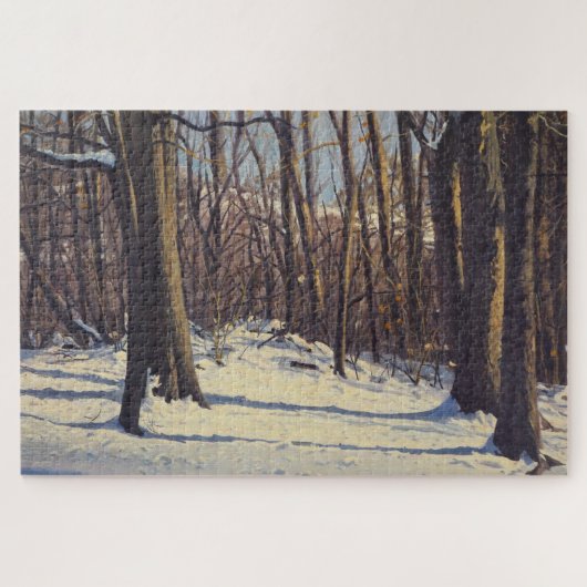 Sneeuw Natuur Scene Kleurrijke Schaduwen Legpuzzel (Horizontaal)