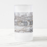 sneeuw op de Finley-dam, Mok van geblazen glas
