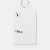 Sneeuw op Evergreen Branches Cadeaulabel (Achterkant)