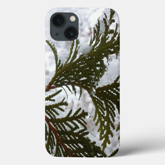 Sneeuw op Evergreen Branches Case-Mate iPhone Case (Achterkant)