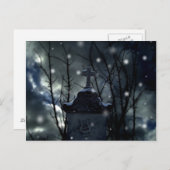 Sneeuw op het kerkhof postkaart (Voorkant / Achterkant)