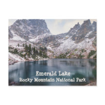 Sneeuw op het nationale park Emerald Lake Rocky Mo