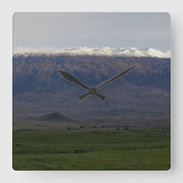 Sneeuw op Mauna Kea Vierkante Klok