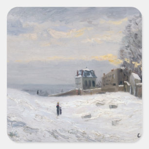 sneeuw op Montmartre, 1869 Vierkante Sticker