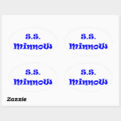 sneeuw ovale sticker (Vel)