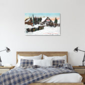 Sneeuw over het huis TopsNome, AK Canvas Afdruk (Insitu (Slaapkamer))