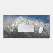 Sneeuw Overdekt Berg en Boslandschap Bureaumat (Keyboard & Muis)