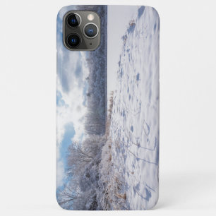 Sneeuw Overdekte vijver en bossen bij Salem Hills iPhone 11 Pro Max Hoesje
