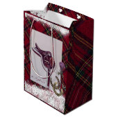 Sneeuw, plaid en ruiterthema medium cadeauzakje (Achterkant Gekanteld)