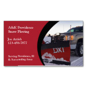 Sneeuw ploegen magnetisch visitekaartje (Voorkant)