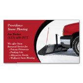 Sneeuw ploegen magnetisch visitekaartje (Voorkant)