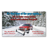 Sneeuw ploegen magnetisch visitekaartje (Voorkant)