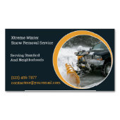 Sneeuw ploegen magnetisch visitekaartje (Voorkant)