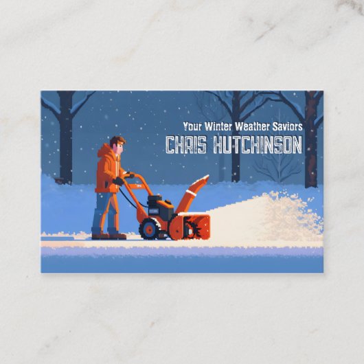 Sneeuw ploegen visitekaartje (Voorkant)