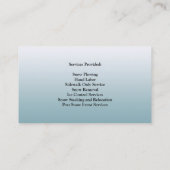 Sneeuw ploegen Visitekaartje (Achterkant)