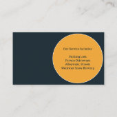 Sneeuw ploegen Visitekaartje (Achterkant)